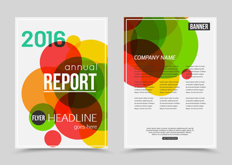 Annual Report booklet for investment companies, business management or small business. Vector eps10 format.