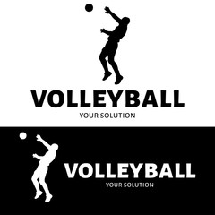 Volleyball vector logo. A logo in the form of a volleyball player