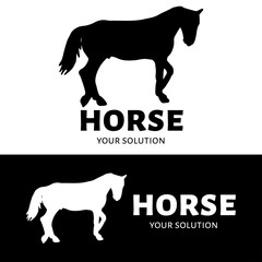 Horse vector logo. A logo in the shape of a horse