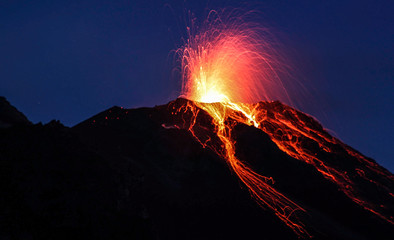 Stromboli erupting 