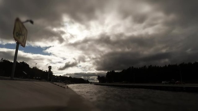water channel in baltic sea time-lapse