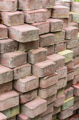 Stack of dirty bricks