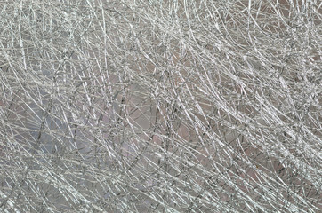 Abstract - close up of silver fiber fabric texture