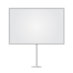 Blank whiteboard with empty copy space, stand on one bar support
