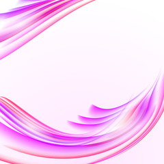 Abstract white background with pink striped waves texture, blank