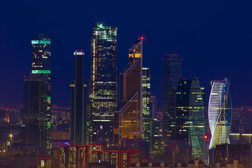 Fototapeta premium View of the city from a tall building