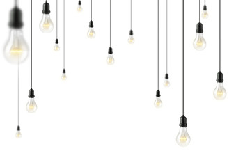 Lamp light bulbs. 3D illustration