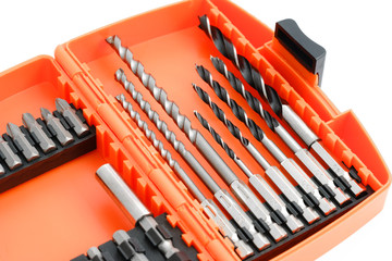 Drill bit set in box