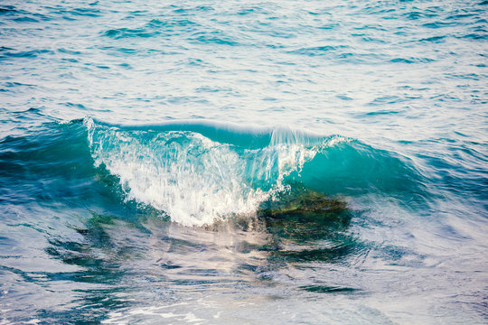 Beautiful Blue Ocean Wave © zoneteen