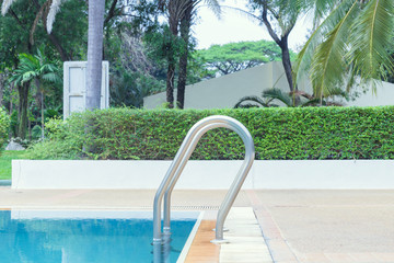 Obraz na płótnie Canvas Swimming pool, Blue spa swimming pool with clean water