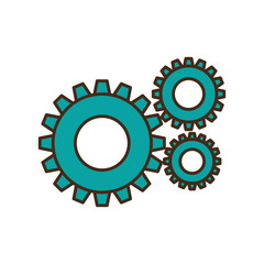 gears machine settings isolated icon vector illustration design