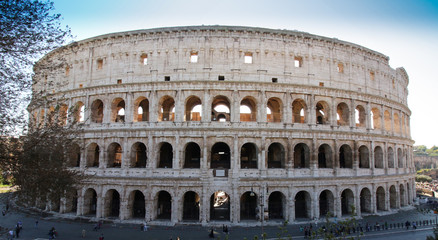Fototapeta na wymiar View of Colosseum in Rome, Italy, Europe.