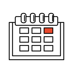 calendar reminder isolated icon vector illustration design