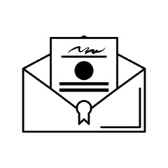 certified mail envelope isolated icon vector illustration design