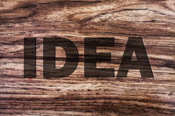 idea on wooden background