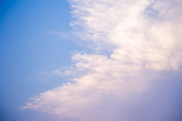 Sky, Bright Blue, Orange And Yellow Colors Sunset. Instant Photo, Toned Image