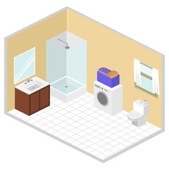 Bathroom vector isometric