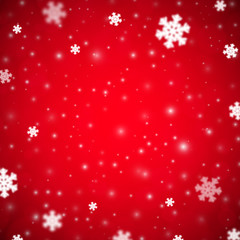 Snowflakes christmas background, red variant, vector illustration