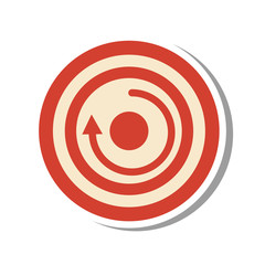 arrow target isolated icon vector illustration design