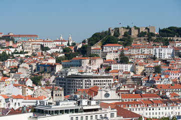 Fototapeta na wymiar View of Lisbon with São Jorge Castle in Portugal