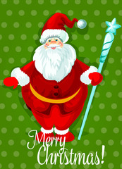 Santa Claus Christmas Day greeting card design