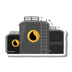 plant oil exploration industry vector illustration design