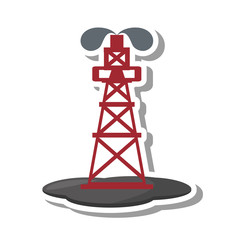 tower oil exploration industry vector illustration design