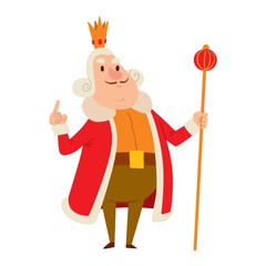 King cartoon vector character.