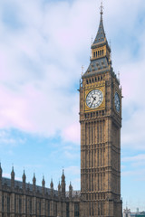 Fototapeta na wymiar Big Ben with blue sky