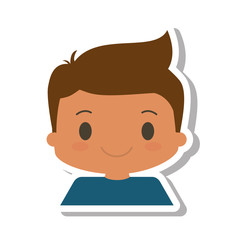 happy boy character avatar vector illustration design
