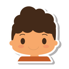 happy boy character avatar vector illustration design