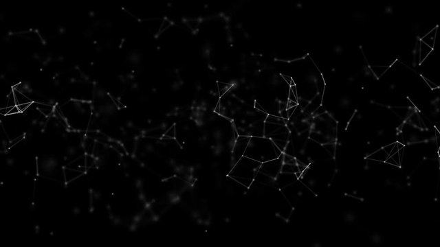 Plexus Rotating Slowly on a Black Background