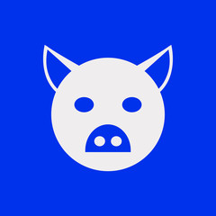 pig icon stock vector illustration flat design