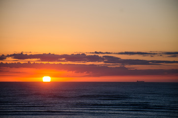 Sunset in the seascape