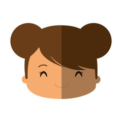 happy girl character avatar vector illustration design