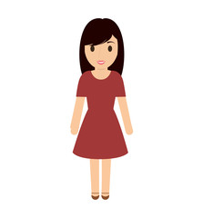 teen girl character avatar vector illustration design