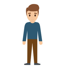 teen boy character avatar vector illustration design