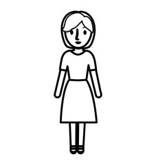 teen girl character avatar vector illustration design