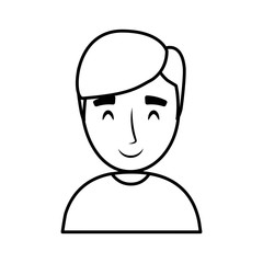 teen boy character avatar vector illustration design