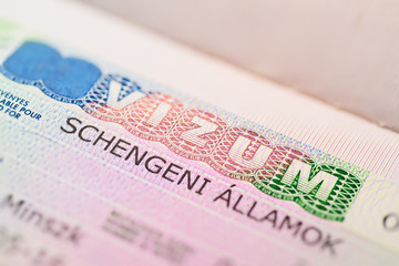 Obraz premium European Schengen Visa