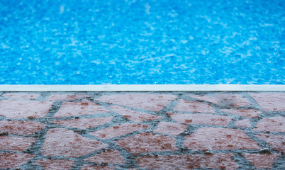 Rain at the pool