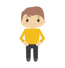happy boy character avatar vector illustration design