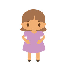 happy girl character avatar vector illustration design