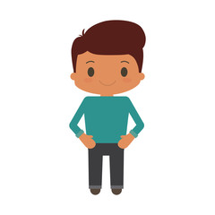 happy boy character avatar vector illustration design