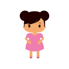 happy girl character avatar vector illustration design