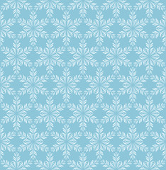 Winter seamless pattern with snowflakes. Vector illustration.