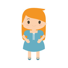 happy girl character avatar vector illustration design