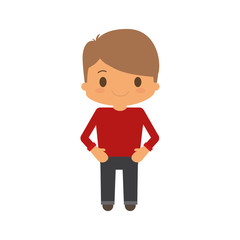 happy boy character avatar vector illustration design