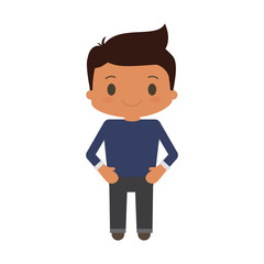 happy boy character avatar vector illustration design