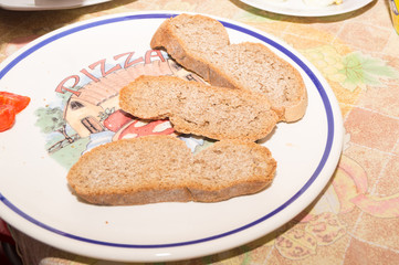 toasted bread for bruschetta